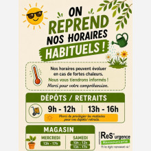 Reprise horaires classiques